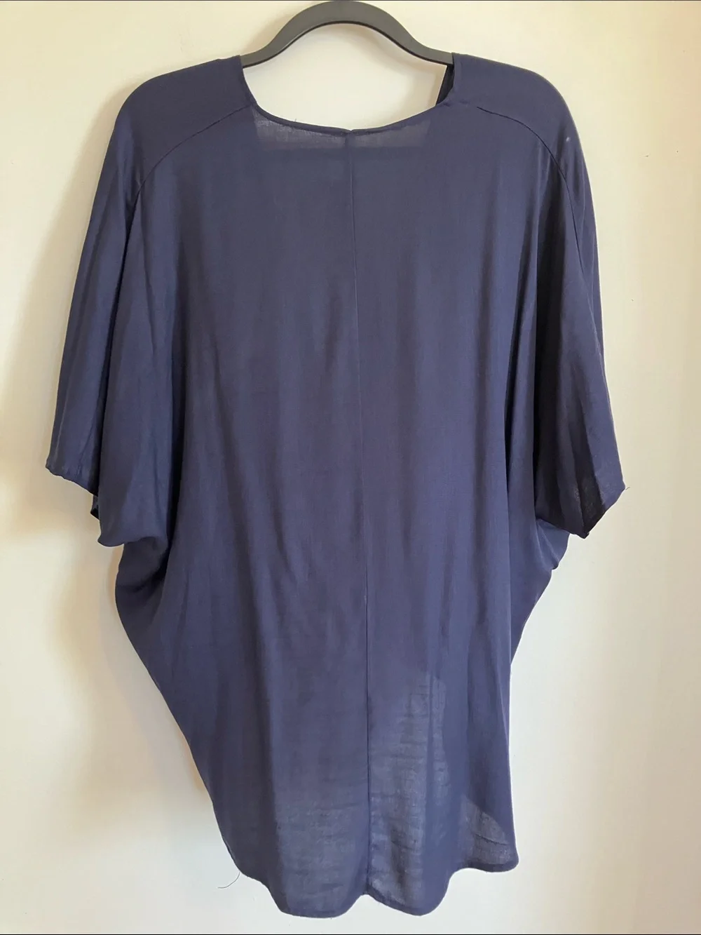 Lani California Draped Navy Women's Tunic Top